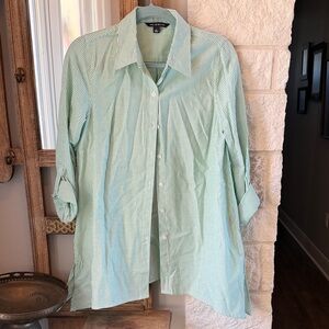 Zac & Rachel Green Striped Tunic Top